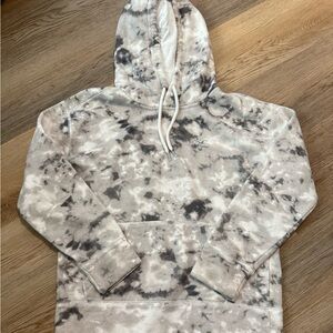 Hollister Men's Gray Tie-Dye Hoodie